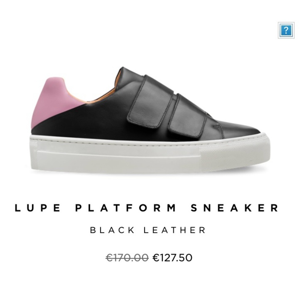 Freakloset Black Leather Colorblock Platform Sneakers